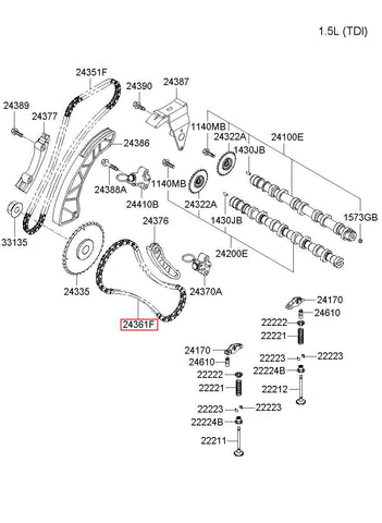 CHAIN-TIMING 24361-2A600 (Original, New)