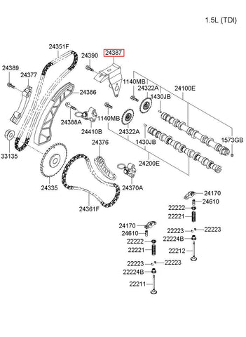 GUIDE-T/CHAIN 24387-2A300 (Original, New)