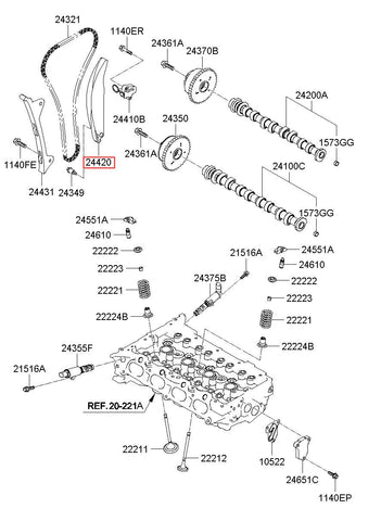 TENSIONER ARM ASSY 24420-2E200 (Original, New)