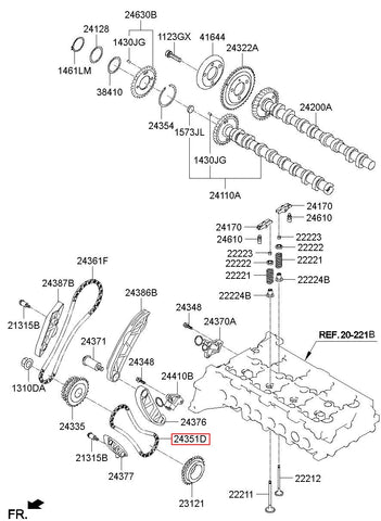 CHAIN-TIMING A 24351-2F000 (Original, New)