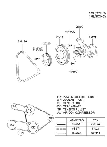 PUMP ASSY-COOLANT <br>25100-22650, <br>2510022650, <br>25100 22650 <br>(Original, New)