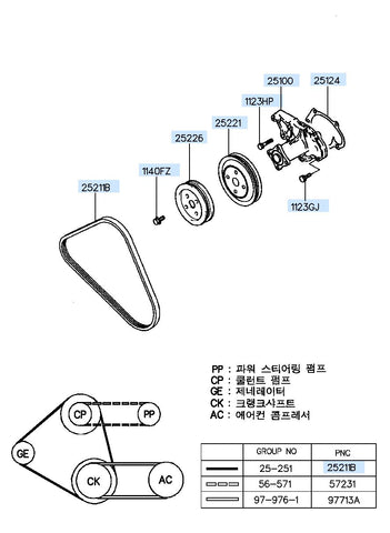 PUMP ASSY-COOLANT <br>25100-02502, <br>2510002502, <br>25100 02502 <br>(Original, New)