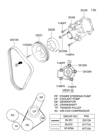 PUMP ASSY-COOLANT <br>25100-38002, <br>2510038002, <br>25100 38002 <br>(Original, New)