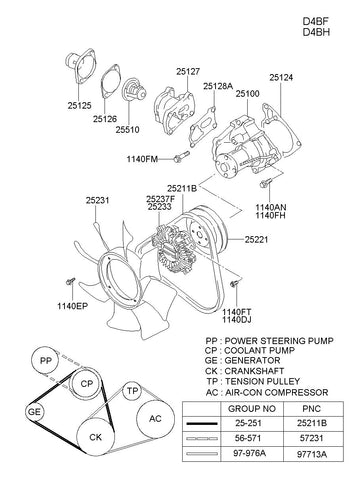 CLUTCH-COOLING FAN <br>25237-42101, <br>2523742101, <br>25237 42101 <br>(Original, New)