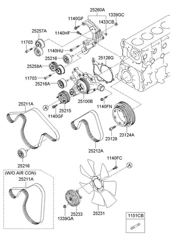 GASKET-WATER PUMP <br>25126-48001, <br>2512648001, <br>25126 48001 <br>(Original, New)