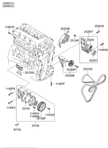 PUMP ASSY-COOLANT <br>25100-25002, <br>2510025002, <br>25100 25002 <br>(Original, New)