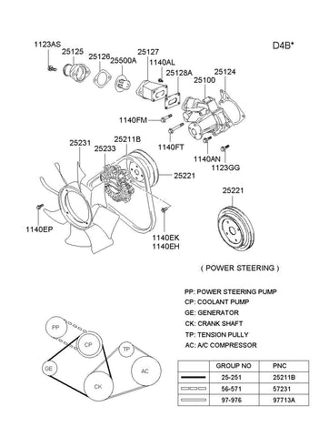 PUMP ASSY-COOLANT <br>25100-42540, <br>2510042540, <br>25100 42540 <br>(Original, New)