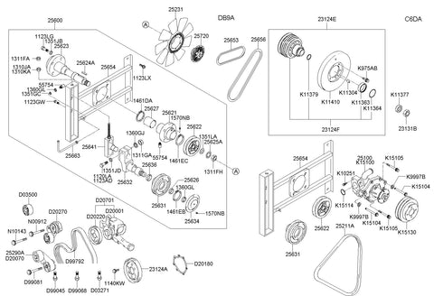 PUMP ASSY-COOLANT <br>25100-8Y000, <br>251008Y000, <br>25100 8Y000 <br>(Original, New)