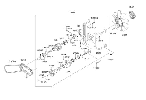 BELTV <br>25653-6J000, <br>256536J000, <br>25653 6J000 <br>(Original, New)