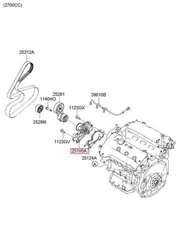 PUMP COMPT.-WATER 25100-3E001 (Original, New)