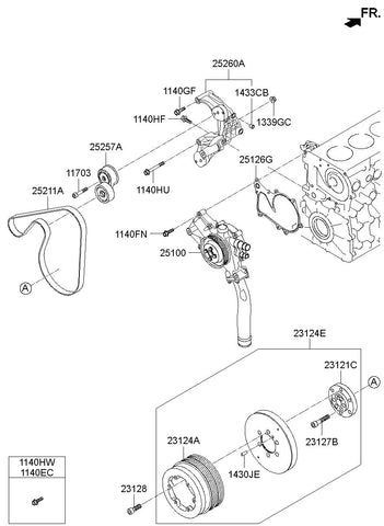 PUMP ASSY-COOLANT <br>25100-52850, <br>2510052850, <br>25100 52850 <br>(Original, New)