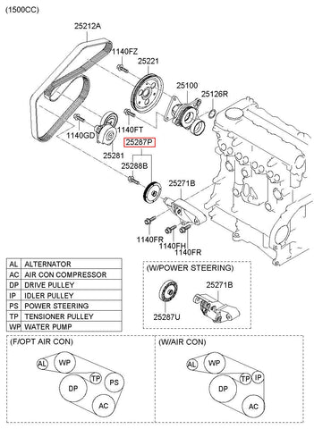 PULLEY-IDLER 25287-2A600 (Original, New)