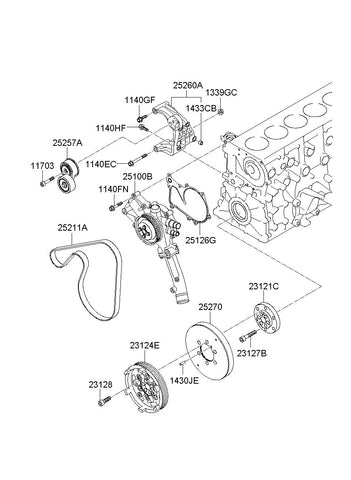 PUMP ASSY-WATER <br>25100-5C500, <br>251005C500, <br>25100 5C500 <br>(Original, New)