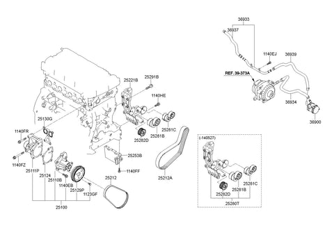 TENSIONER ASSY <br>25280-2G115, <br>252802G115, <br>25280 2G115 <br>(Original, New)