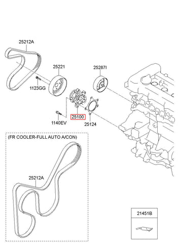 PUMP ASSY-COOLENT 25100-03011 (Original, New)