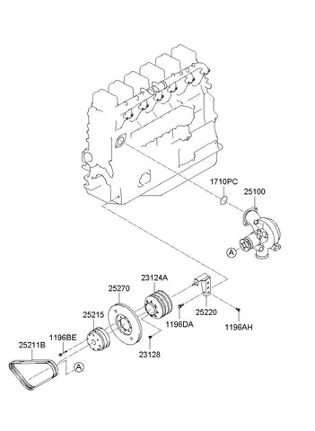 PUMP ASSY-COOLANT <br>25100-85001, <br>2510085001, <br>25100 85001 <br>(Original, New)