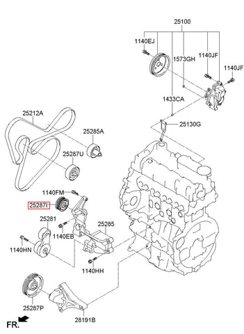 IDLER-DRIVE BELT 25287-27060 (Original, New)