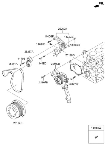 PUMP ASSY-WATER <br>25100-5C850, <br>251005C850, <br>25100 5C850 <br>(Original, New)