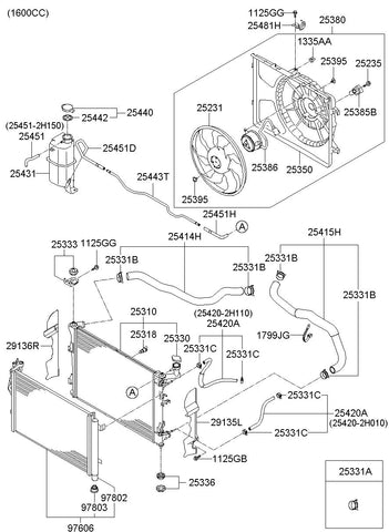 SHROUD-RADIATOR <br>25350-2H000, <br>253502H000, <br>25350 2H000 <br>(Original, New)