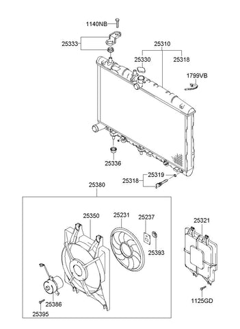 RADIATOR ASSY <br>25310-25152, <br>2531025152, <br>25310 25152 <br>(Original, New)