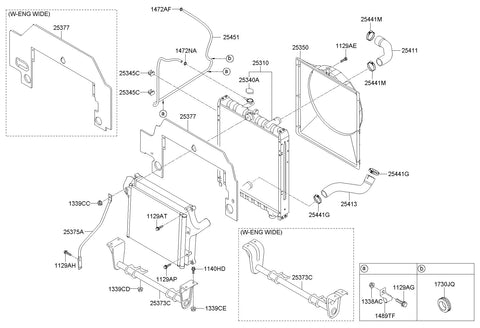 HOSE-RADIATOR OUTLET <br>25412-5K101, <br>254125K101, <br>25412 5K101 <br>(Original, New)