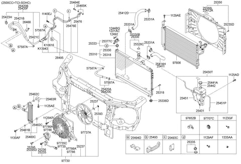 SHROUD-RADIATOR <br>25350-4H110, <br>253504H110, <br>25350 4H110 <br>(Original, New)