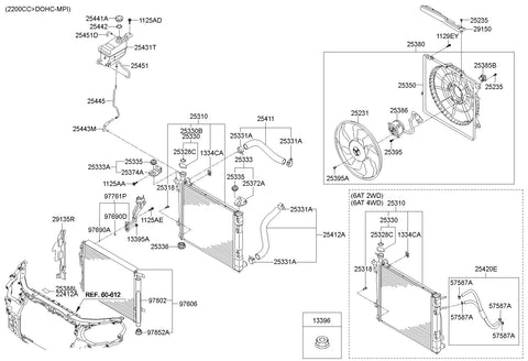 HOSE ASSY-OIL COOLING 25420-2B700 254202B700 25420 2B700