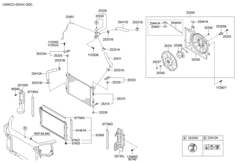 SHROUD-RADIATOR <br>25350-A5800, <br>25350A5800, <br>25350 A5800 <br>(Original, New)