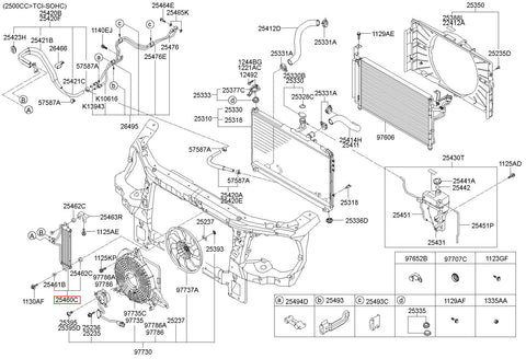 COOLER ASSY-T/M OIL 25460-4H000 (Original, New)