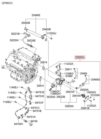 CONTROL ASSY-COOLANT TEMPERATU 25600-2G411 (Original, New)