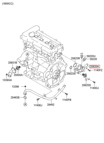 HOUSING ASSY-THERMOSTAT 25620-2B002 (Original, New)