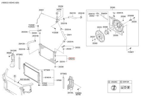 RADIATOR ASSY 25310-A5950 (Original, New)