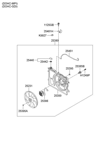 SHROUD-RADIATOR <br>25350-1M000, <br>253501M000, <br>25350 1M000 <br>(Original, New)