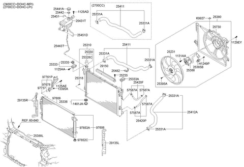 HOSE ASSY-OIL COOLING <br>25420-2P500, <br>254202P500, <br>25420 2P500 <br>(Original, New)