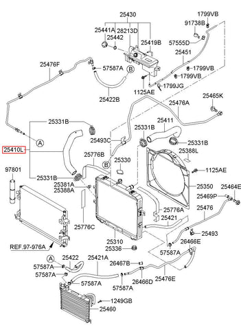 HOSE ASSY-RADIATOR, LWR 25410-4F150 (Original, New)