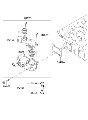 THERMOSTAT ASSY <br>25500-48850, <br>2550048850, <br>25500 48850 <br>(Original, New)