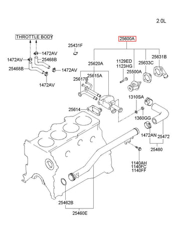 CONTROL ASSY-COOLANT TEMPERATU 25600-23650 (Original, New)