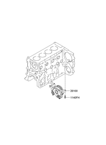 PUMP ASSY-OIL <br>26100-48010, <br>2610048010, <br>26100 48010 <br>(Original, New)