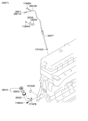 GAUGE ASSY-OIL LEVEL <br>26611-84103, <br>2661184103, <br>26611 84103 <br>(Original, New)