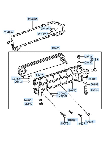 COOLER ASSY-OIL <br>26410-84011, <br>2641084011, <br>26410 84011 <br>(Original, New)