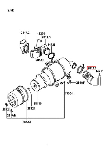 HOSE-AIR INTAKE MD063-196A (Original, New)