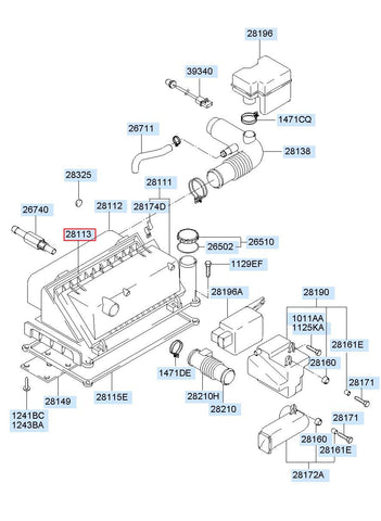 FILTER-AIR CLEANER 28113-D3100 (Original, New)