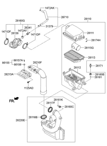 CLEANER ASSY-AIR <br>28110-A5300, <br>28110A5300, <br>28110 A5300 <br>(Original, New)