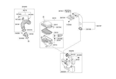 BODY-AIR CLEANER 28112-A5800 28112A5800 28112 A5800
