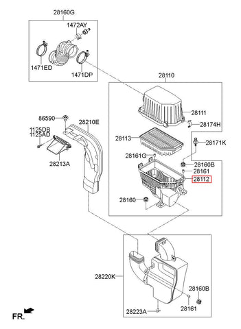 BODY-AIR CLEANER 28112-B2000 (Original, New)