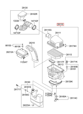 CLEANER ASSY-AIR 28110-3W500 (Original, New)