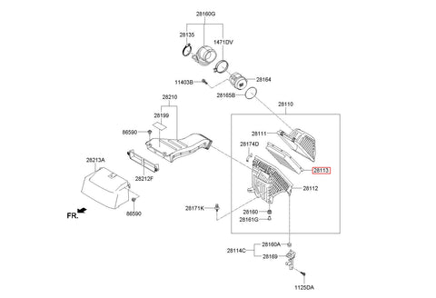 FILTER-AIR CLEANER 28113-2W100 (Original, New)