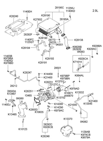 HOSE-OIL OUTLET <br>28246-4X101, <br>282464X101, <br>28246 4X101 <br>(Original, New)