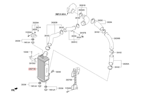 INTERCOOLER 28271-2F700 (Original, New)