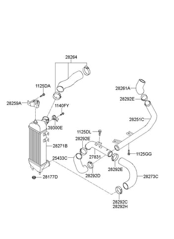 HOSE D <br>28274-2A611, <br>282742A611, <br>28274 2A611 <br>(Original, New)